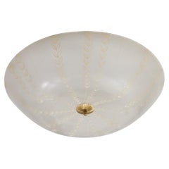 Rare Hand-Painted Flush Mount Model 1001, Lisa Johansson-Pape, Orno Oy, 1950s