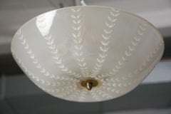 Rare Hand-Painted Model 1001 Flush Mount, Lisa Johansson-Pape, Orno Oy, 1950s