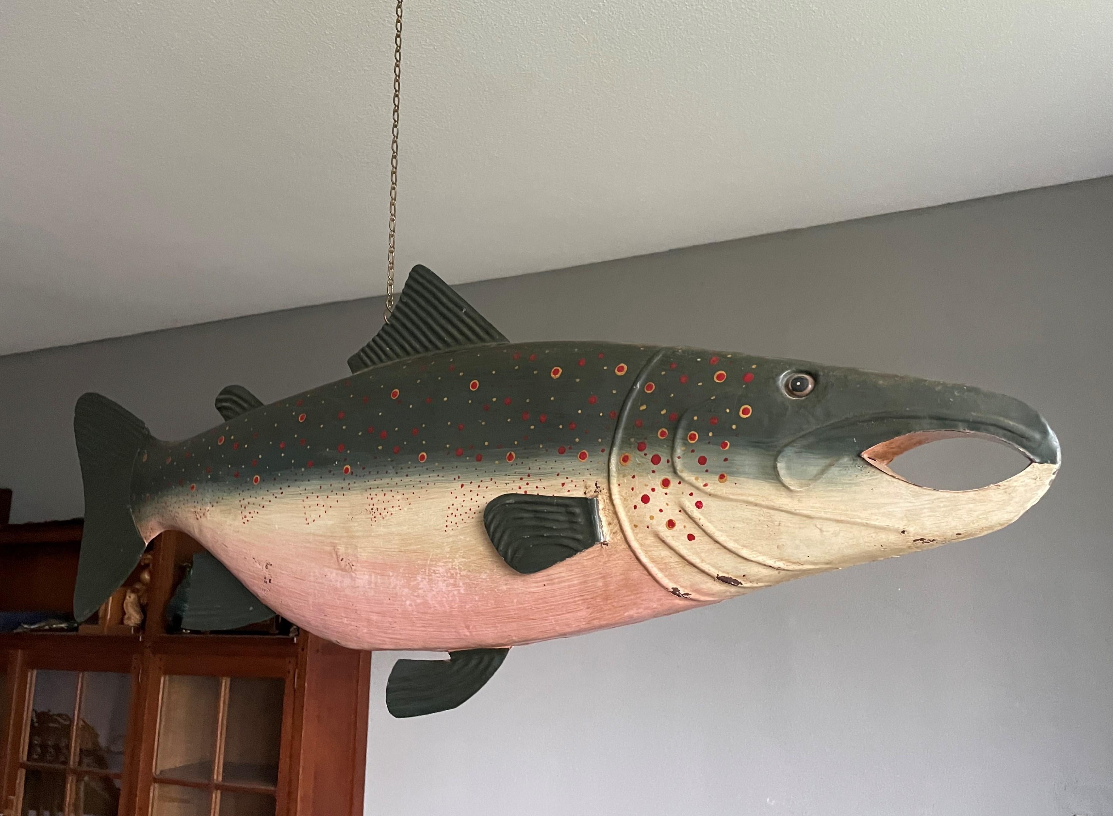 metal salmon art