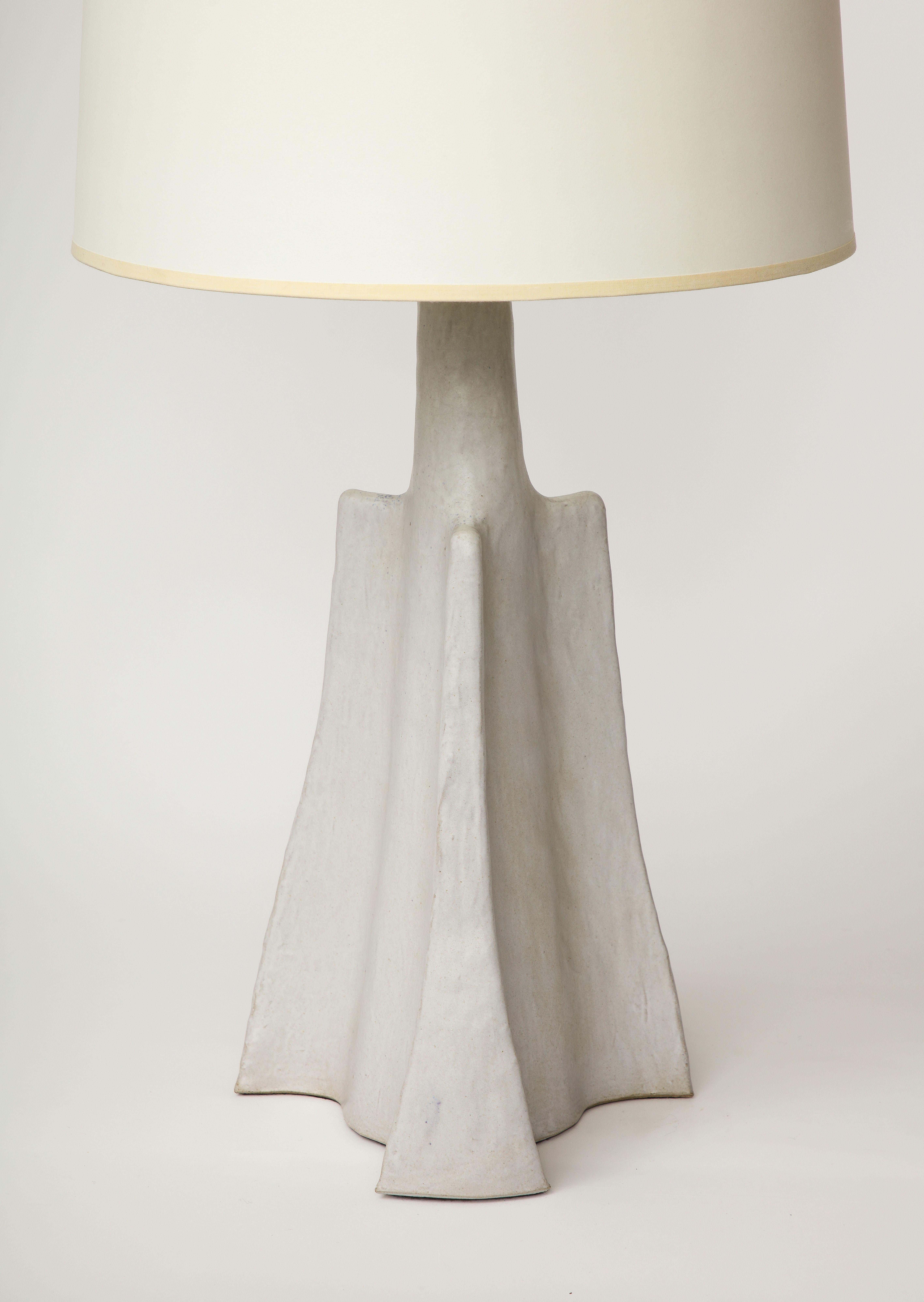 Rare Hand-Sculpted Glazed Ceramic Table Lamp by Gordon and Jane Martz, Signed In Good Condition In New York City, NY