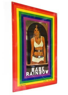Rare Hand-Signed 1968 Pop Art Screen Print on Tin Babe Rainbow by Peter Blake RA