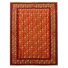 Rare Handmade Carpet Antique Armenian Kilim Rug Traditional Floral Kilim