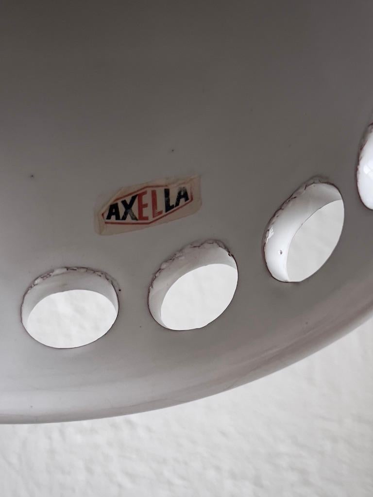 Rare 1970s handmade danish modern ceramic pendants in white glaze from Axella. For Sale 2