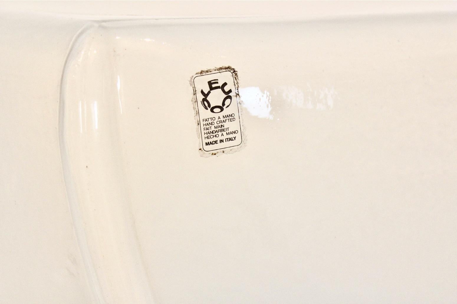 Seltene handgefertigte Leucos-Tischlampe, limitierte Auflage in weißem, opalisierendem Glas im Zustand „Gut“ im Angebot in Voorburg, NL