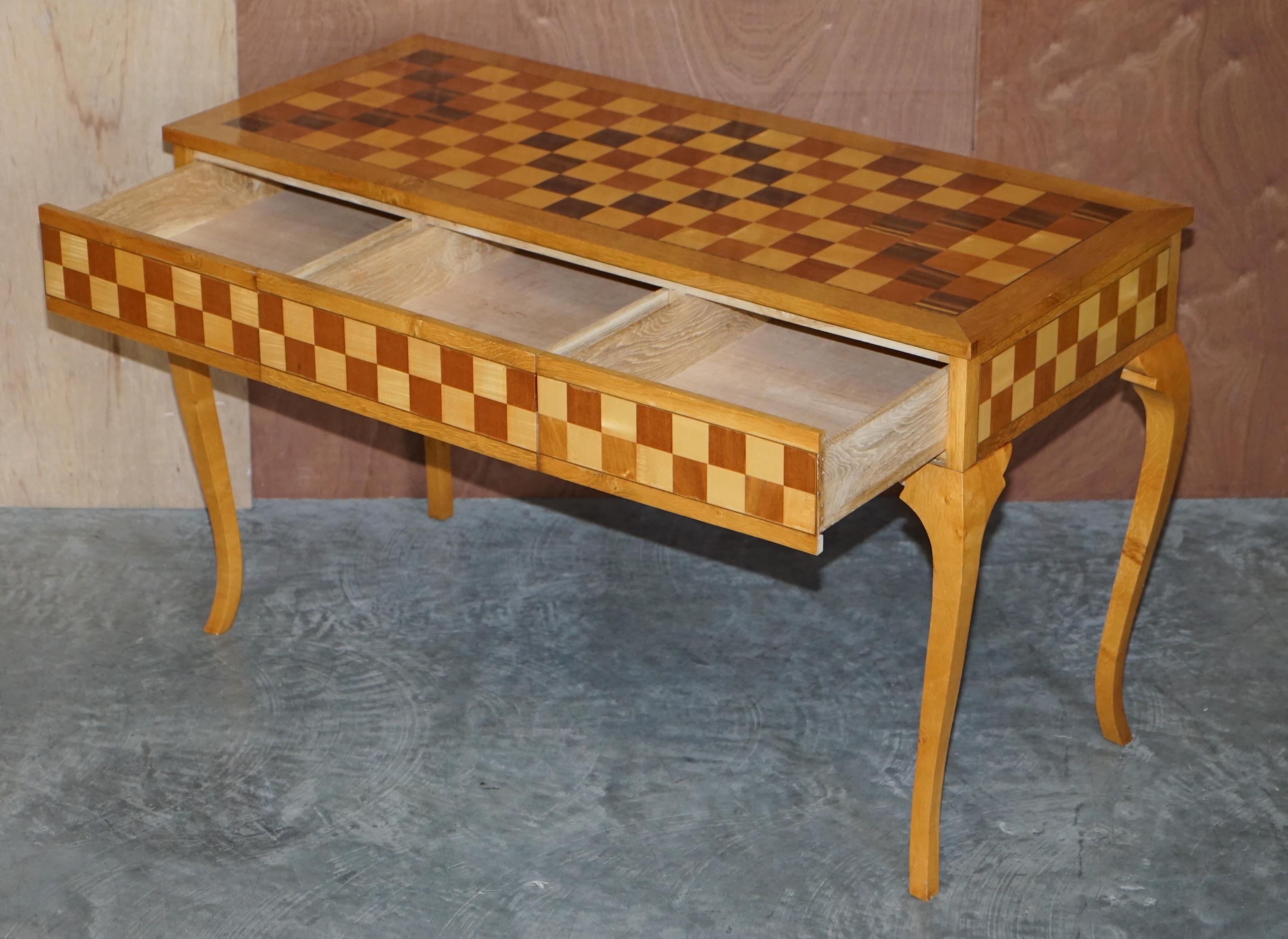 Rare Handmade Sample Specimen Wood Console Table Pollard Oak Burr Walnut Maple 12