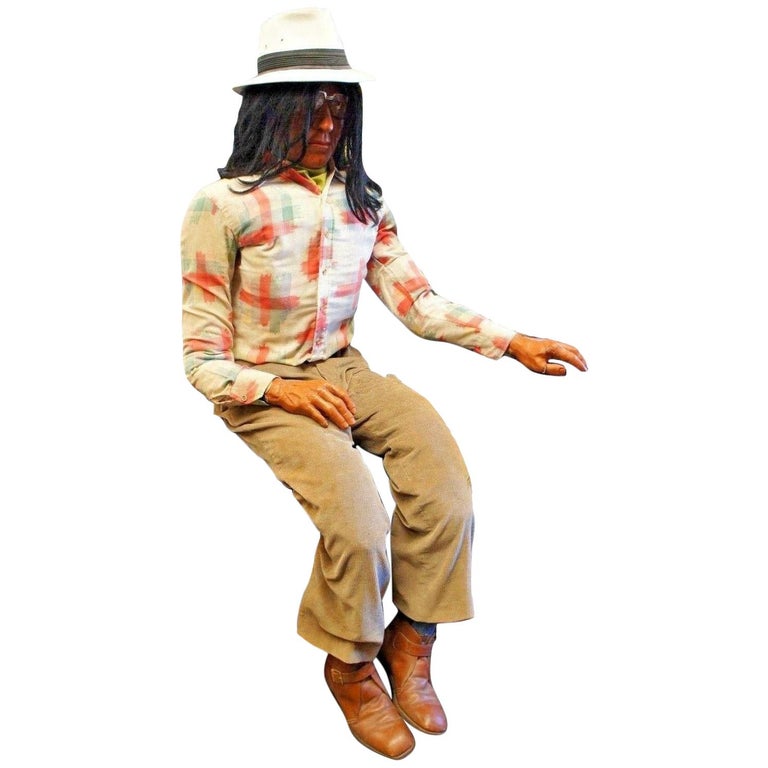 Rare Handmade Vintage Southwestern Life Size Native Doll Mannequin