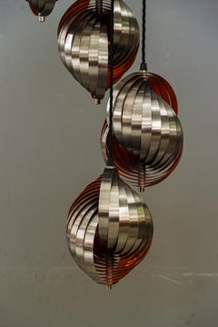 Rare Hanging Lamp by Henri Mathieu Around, 1970s