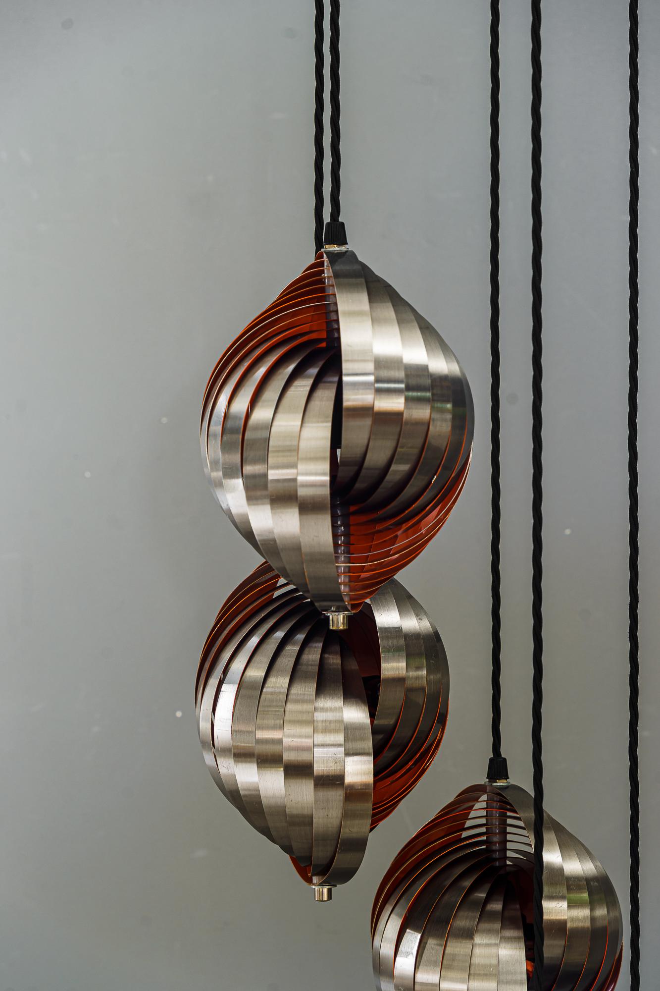 Austrian Rare Hanging Lamp by Henri Mathieu Around, 1970s For Sale