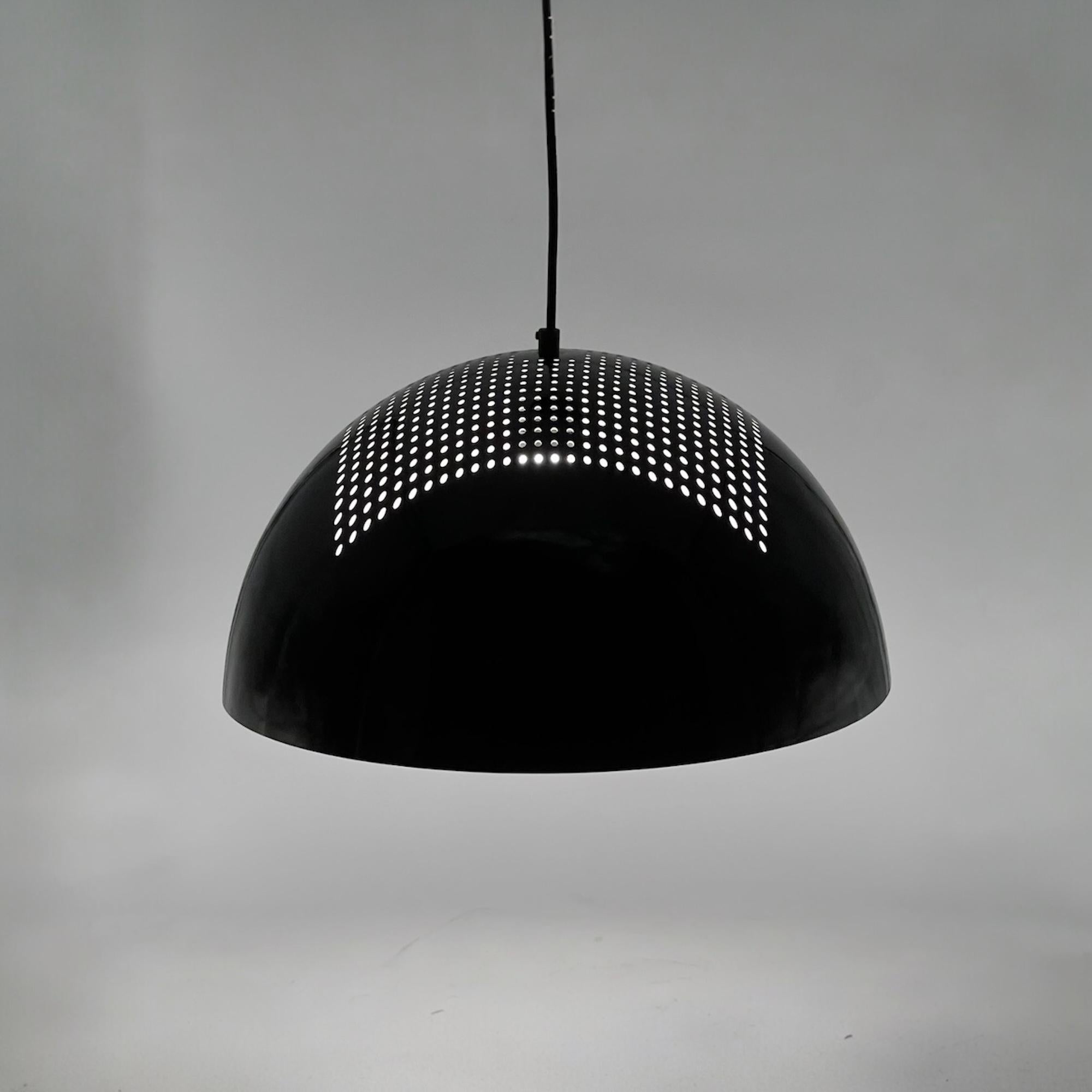 Metallo Rare Hanging Lamp Made in Italy by Piuluce Vicenza - Minimalistic 1980s Design in vendita
