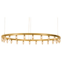 Rare Hans-Agne Jakobsson Brass Chandelier, 1970s