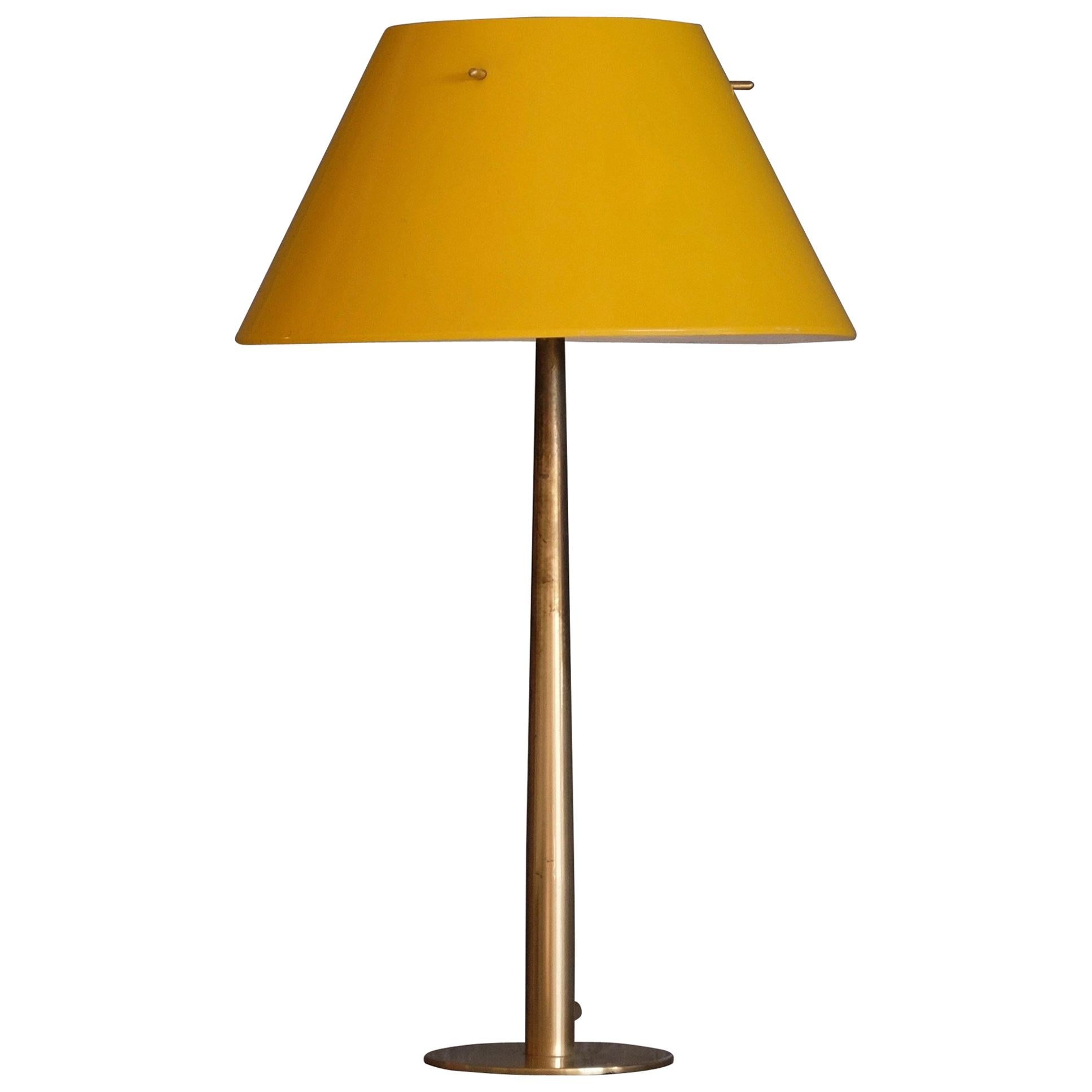 Rare Hans-Agne Jakobsson Brass Table Lamp B-105, 1960s