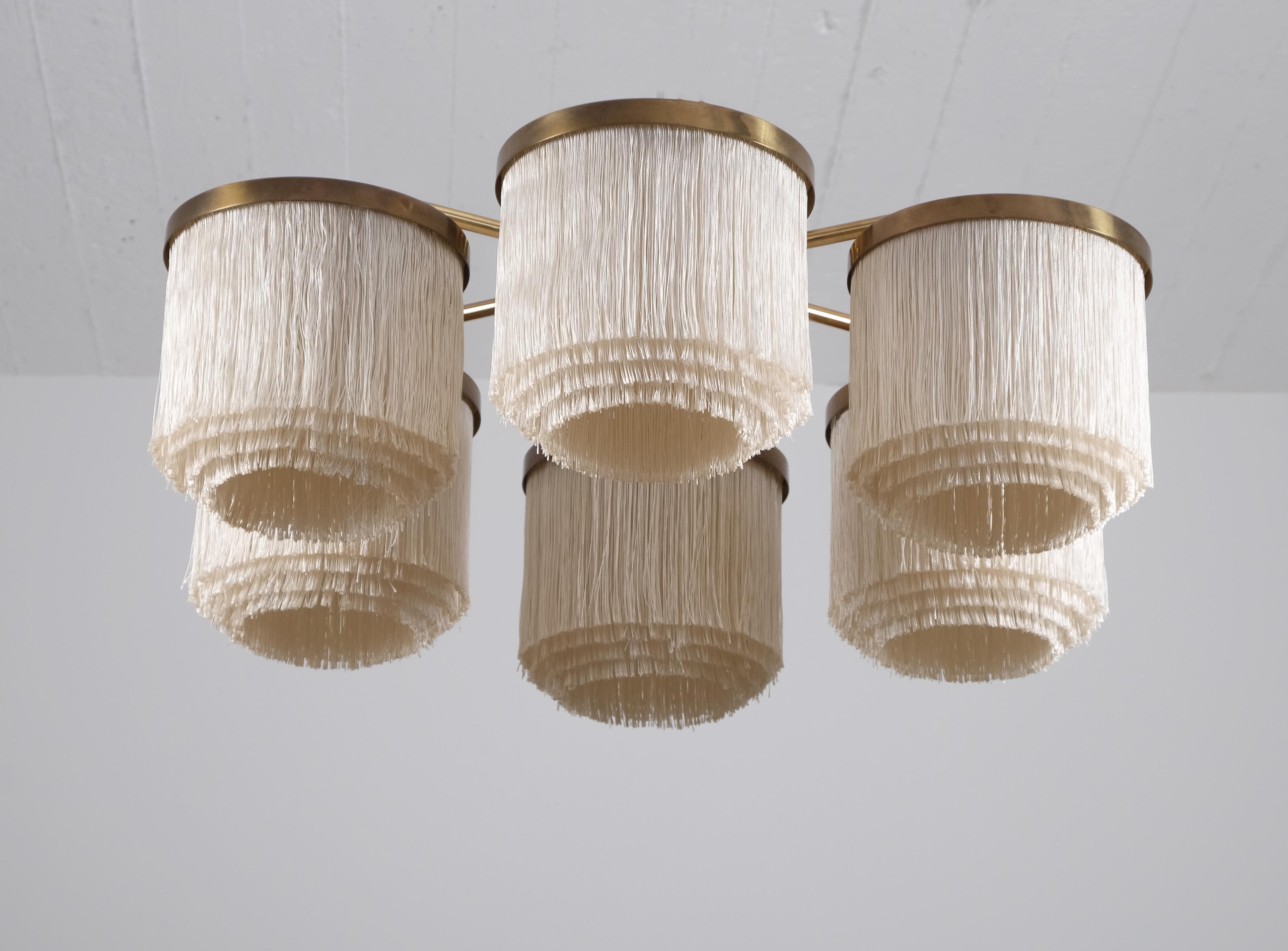 Scandinavo moderno Rara lampada da soffitto Hans-Agne Jakobsson modello T-606, anni '60 in vendita