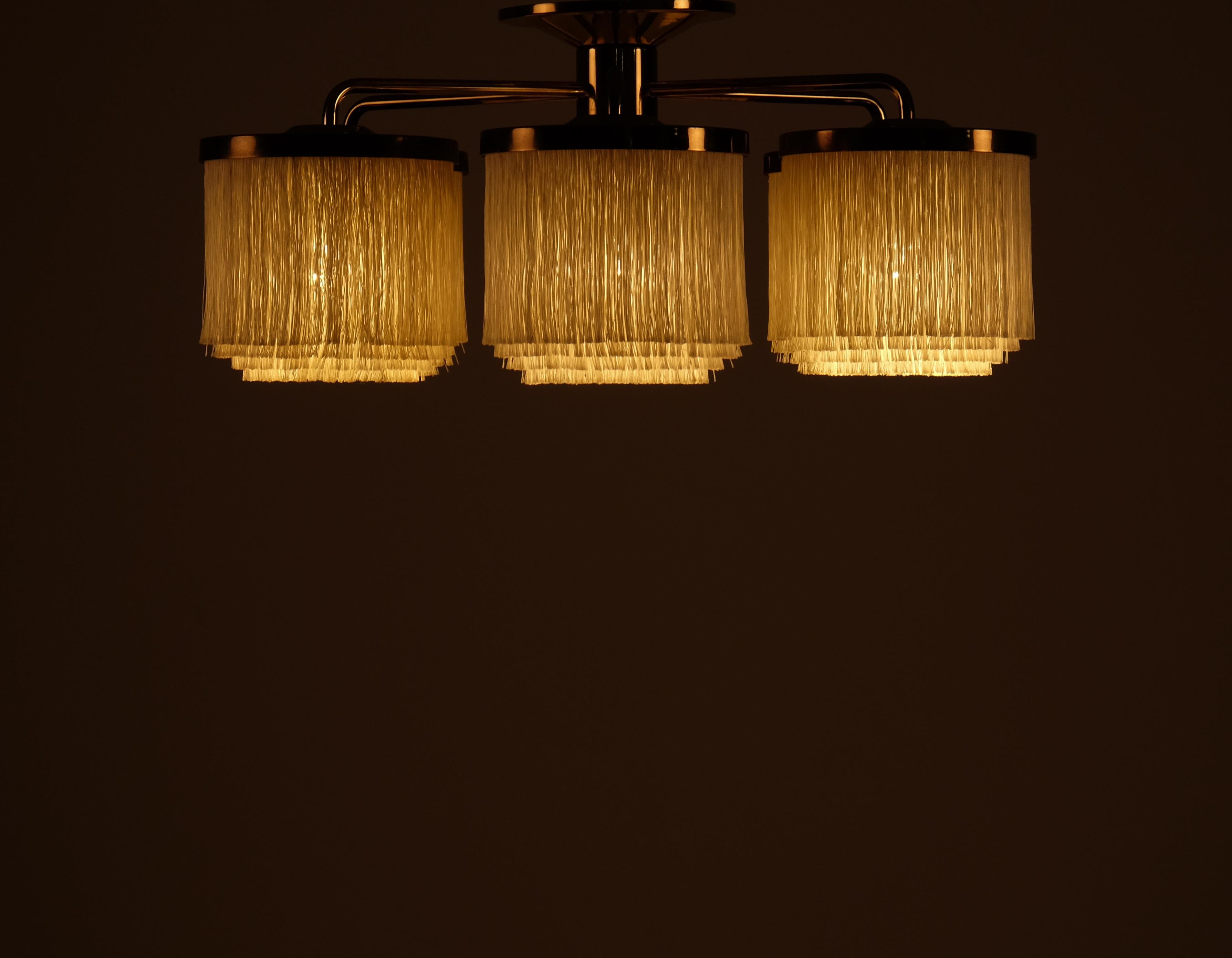 Rara lampada da soffitto Hans-Agne Jakobsson modello T-606, anni '60 In condizioni buone in vendita a Stockholm, SE