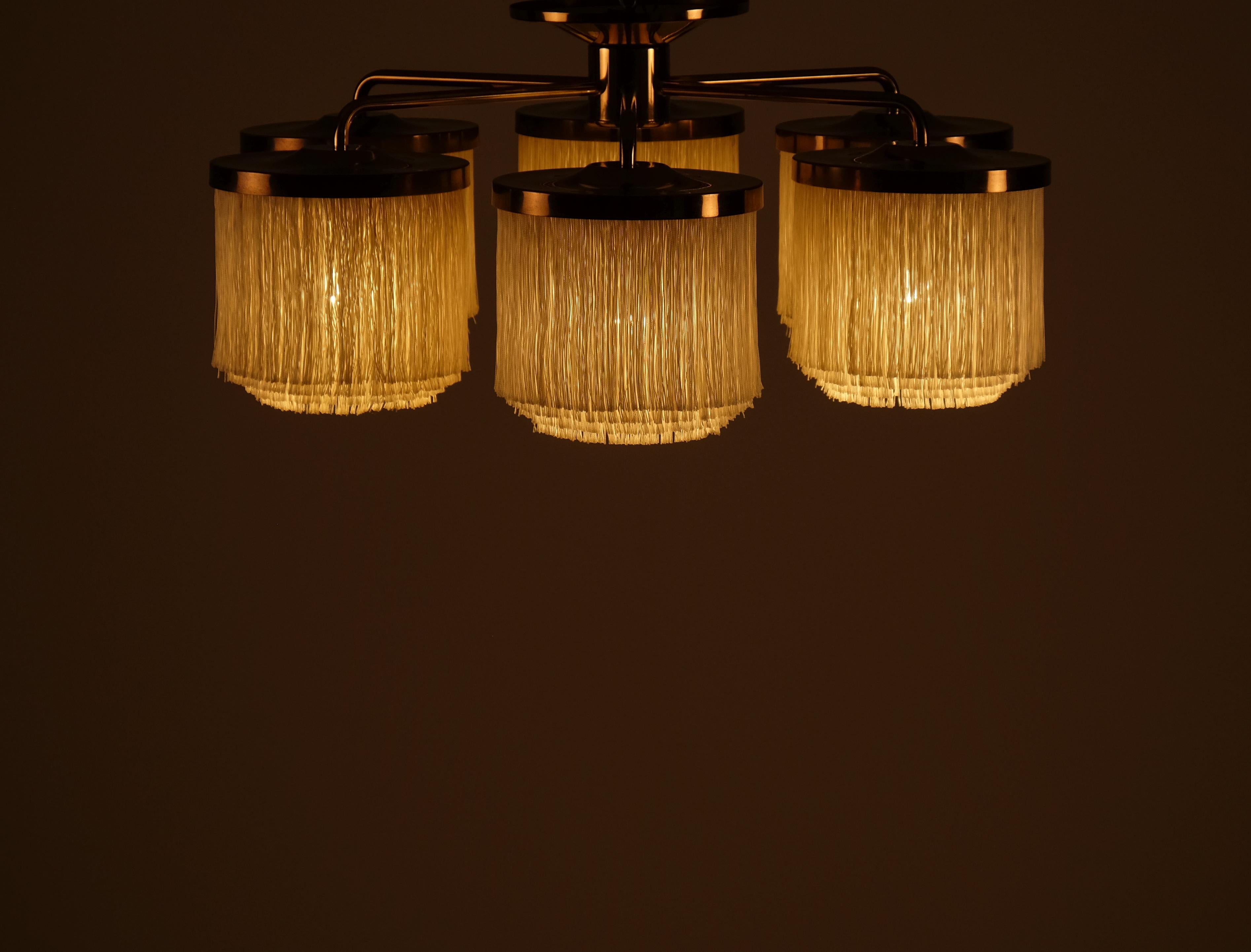 Rara lampada da soffitto Hans-Agne Jakobsson modello T-606, anni '60 in vendita 2