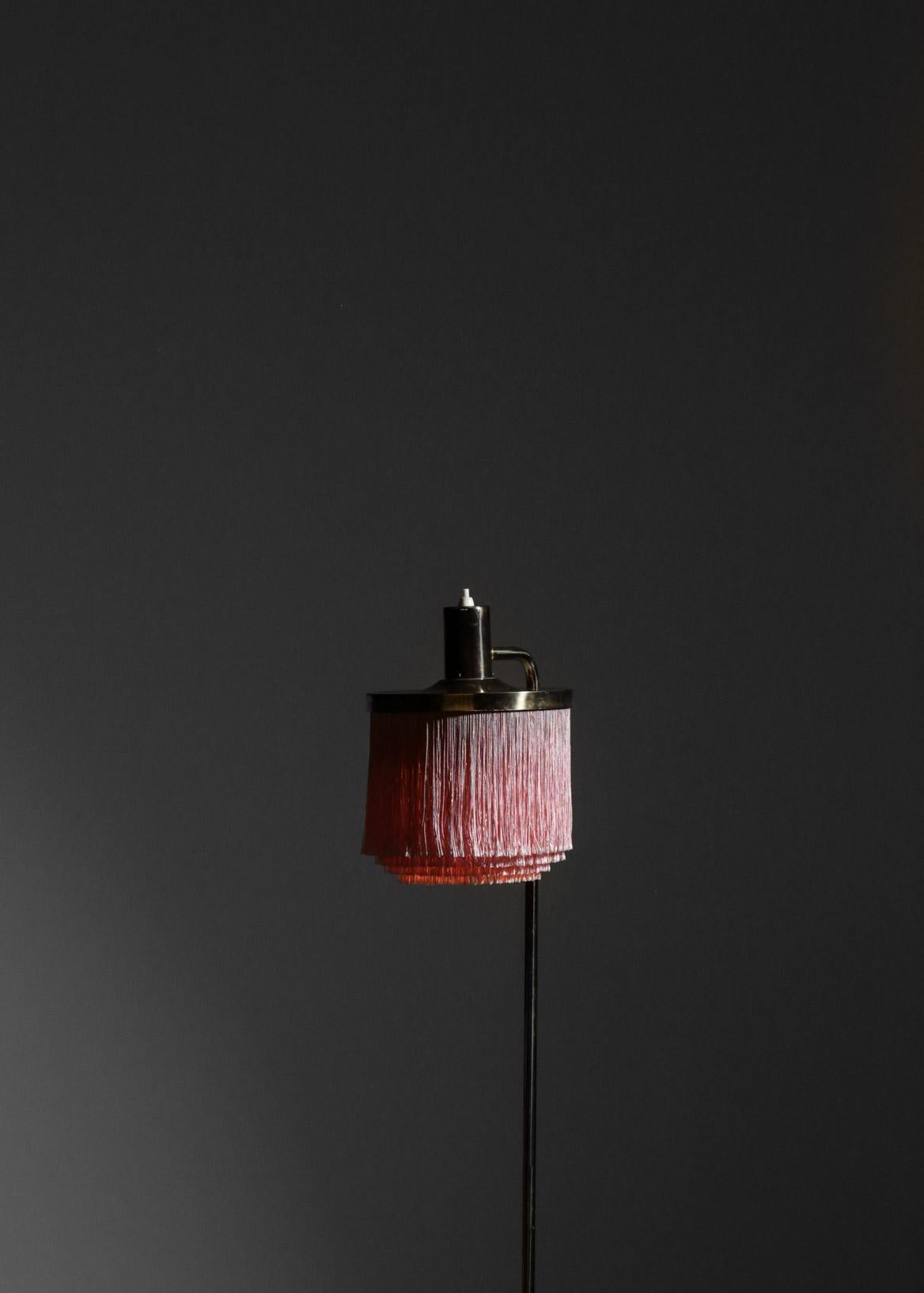 Rare Hans Agne Jakobsson Floor Lamp Rose Fringe G109 3