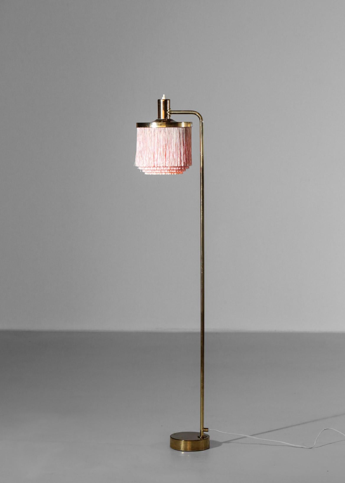 Mid-20th Century Rare Hans Agne Jakobsson Floor Lamp Rose Fringe G109