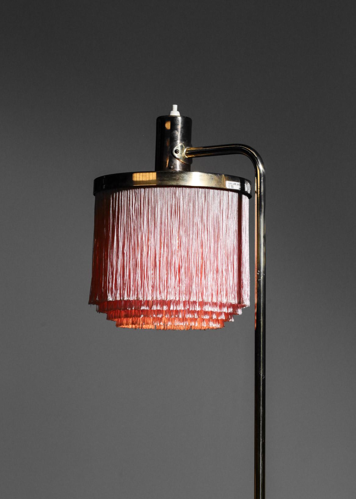 Brass Rare Hans Agne Jakobsson Floor Lamp Rose Fringe G109