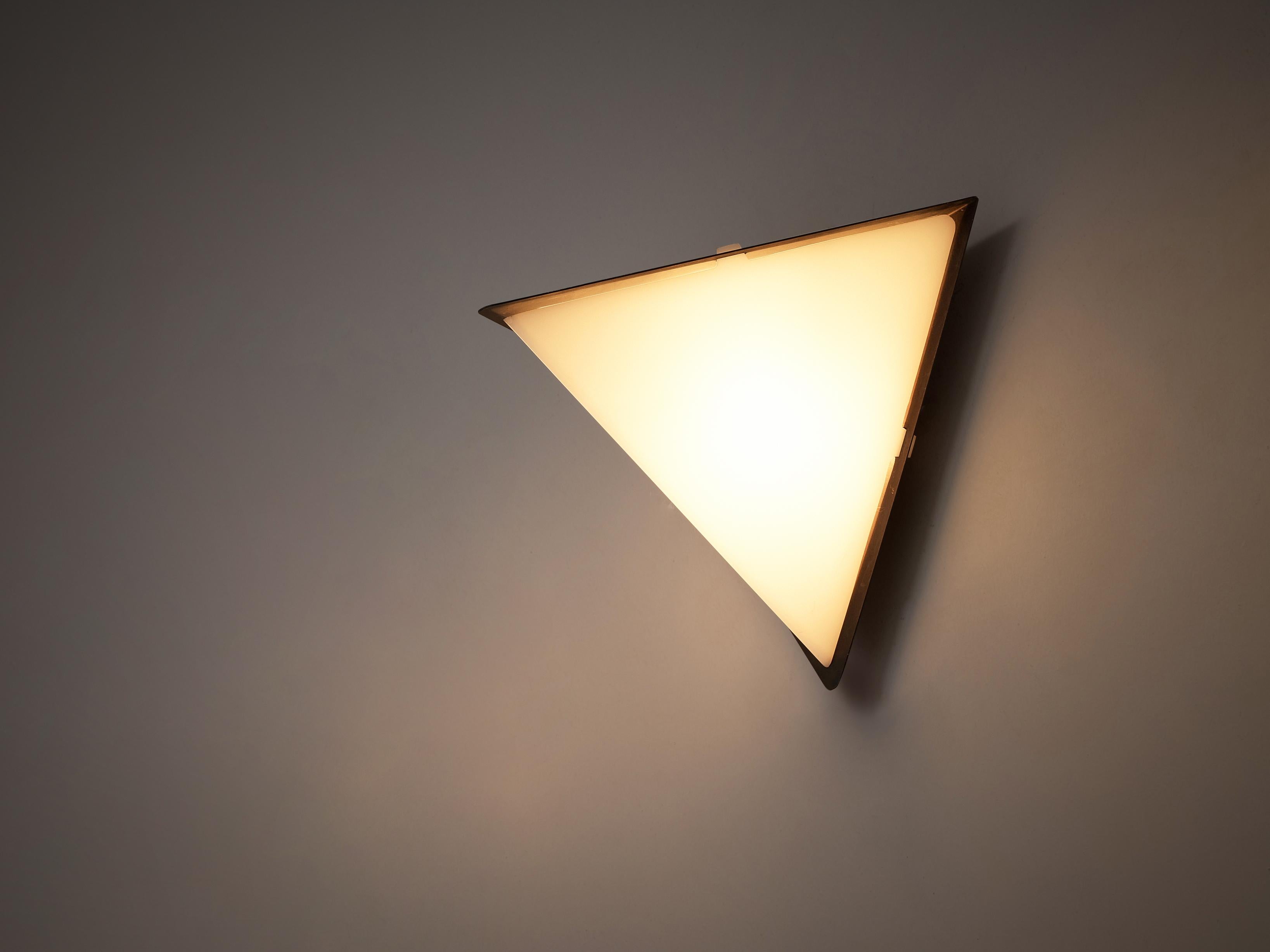 Swedish Rare Hans-Agne Jakobsson Geometric Wall Light in Copper and Acrylic