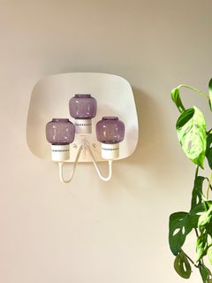 Rare Purple Glass Hans-Agne Jakobsson Three Arm Wall Light, 1960s