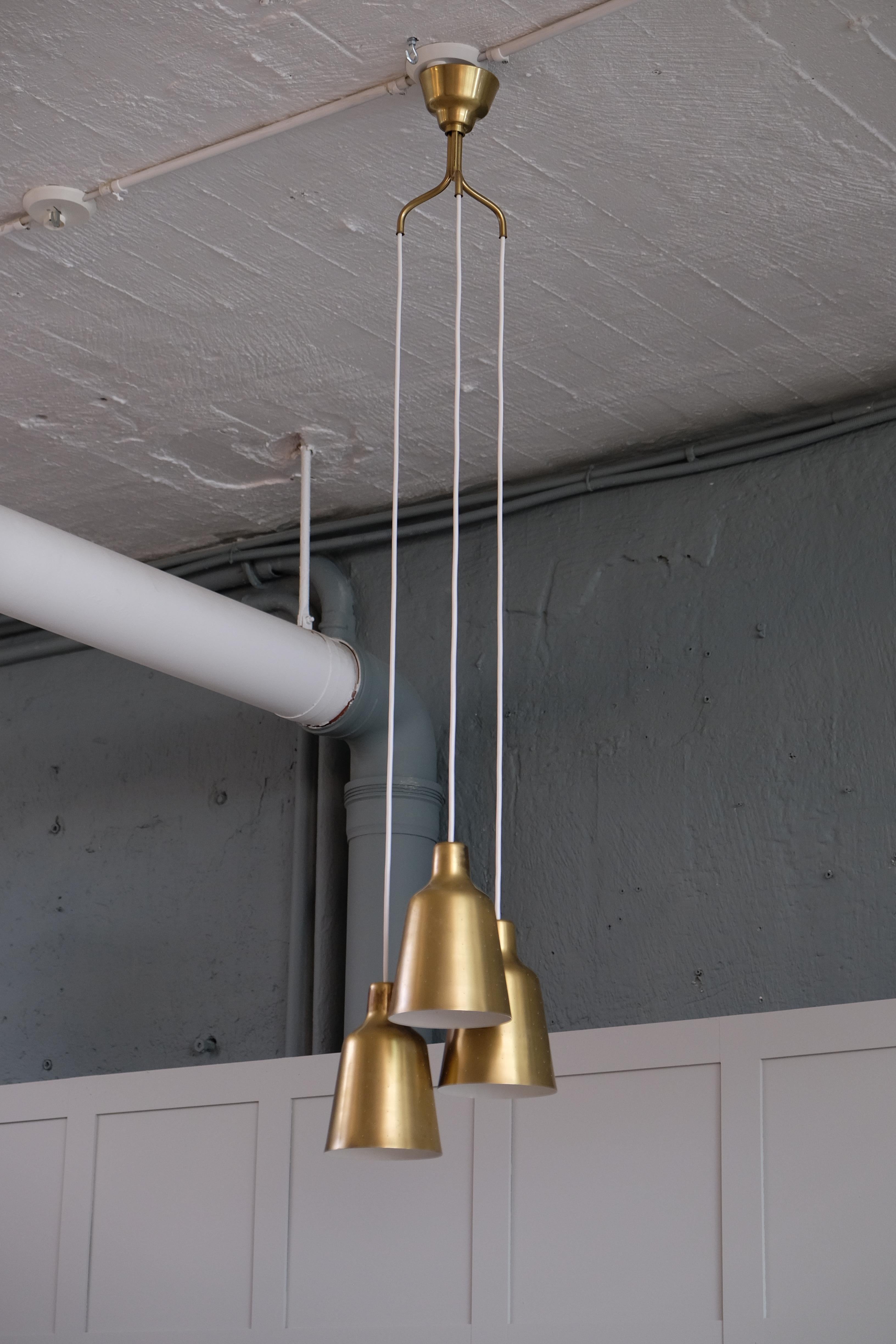 Rare Hans Bergström Brass Ceiling Lamp, 1950s For Sale 6