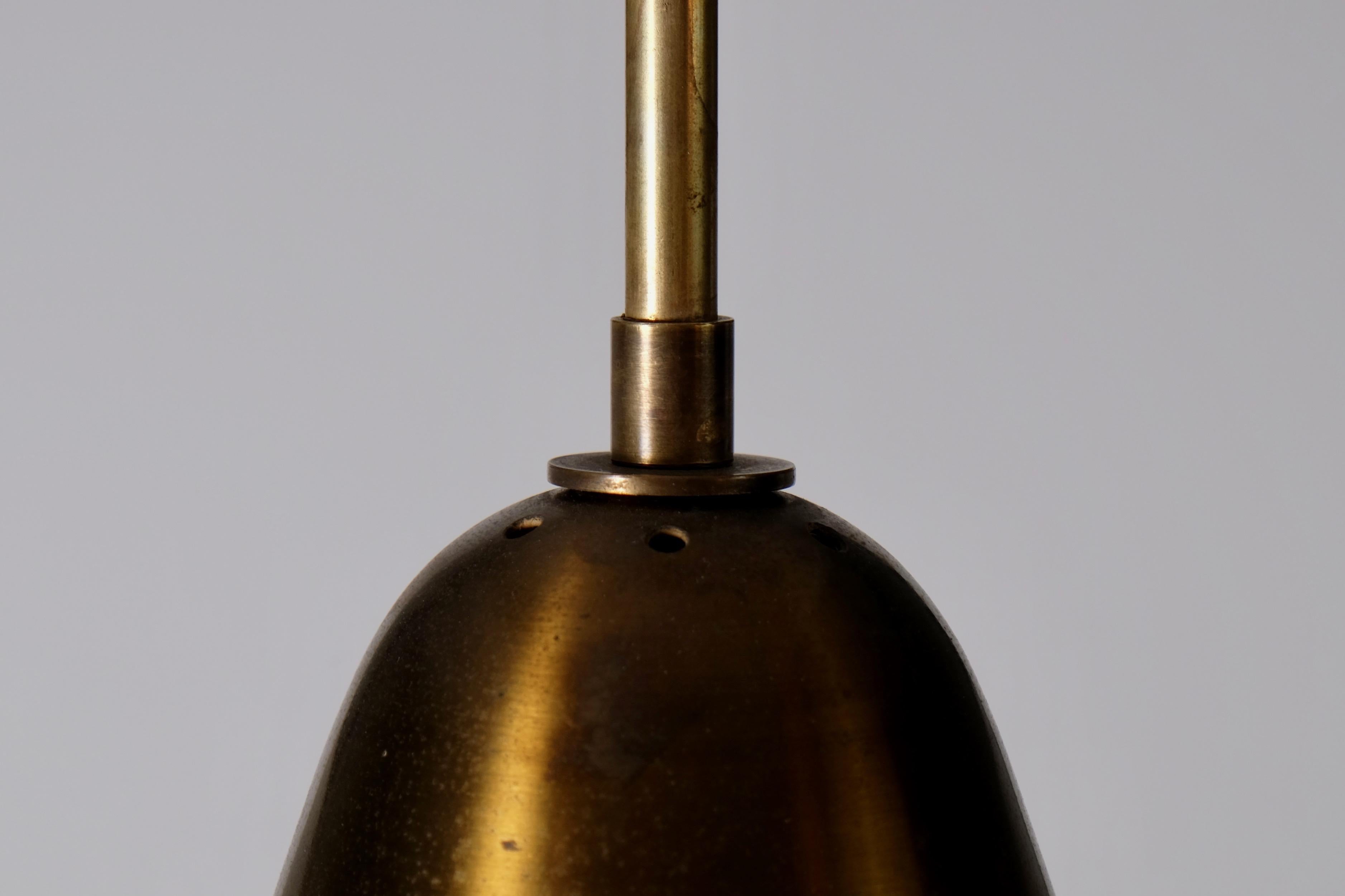 Rare Hans Bergström Brass Ceiling Lamp, 1950s In Good Condition For Sale In Stockholm, SE