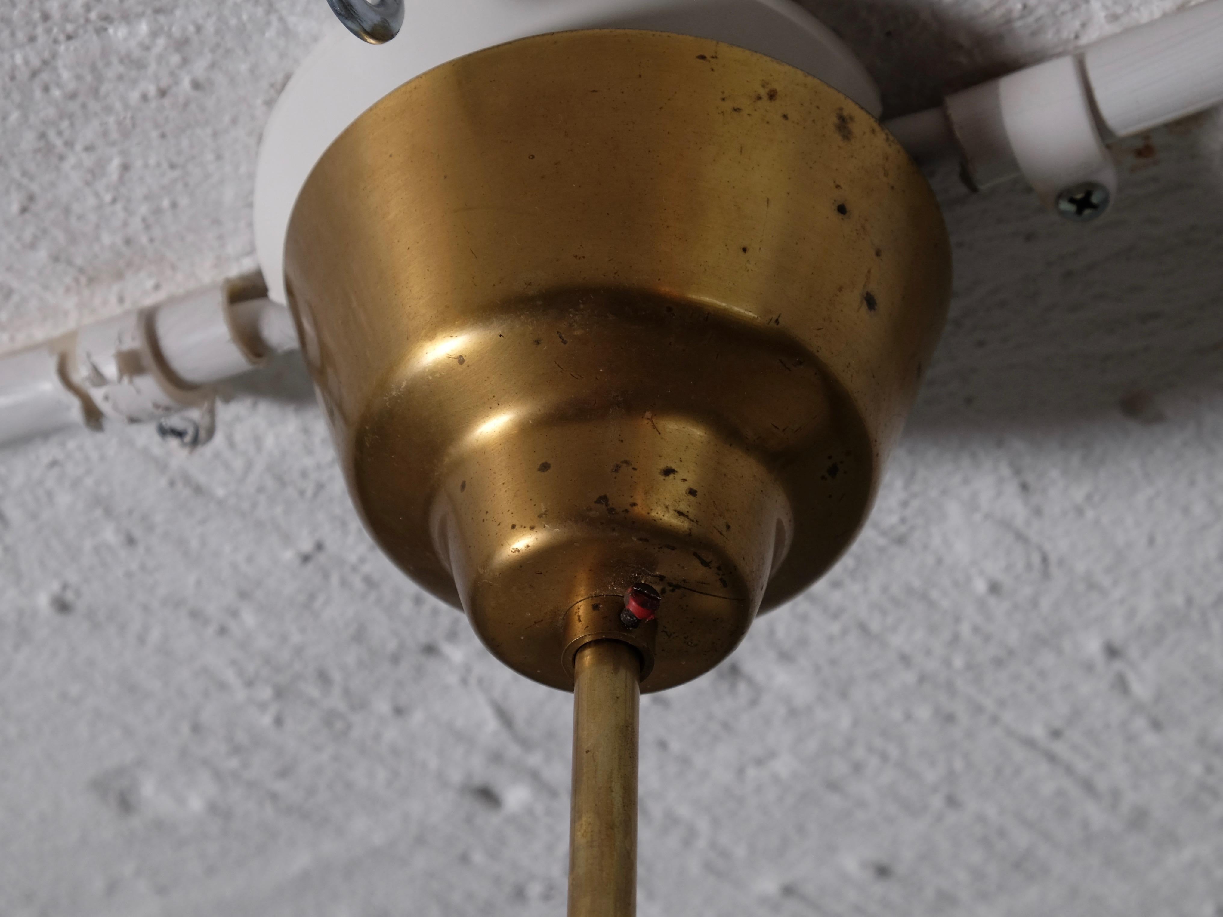 Rare Hans Bergström Brass Ceiling Lamp, 1950s For Sale 2