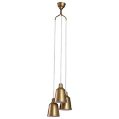 Rare Hans Bergström Brass Ceiling Lamp, 1950s