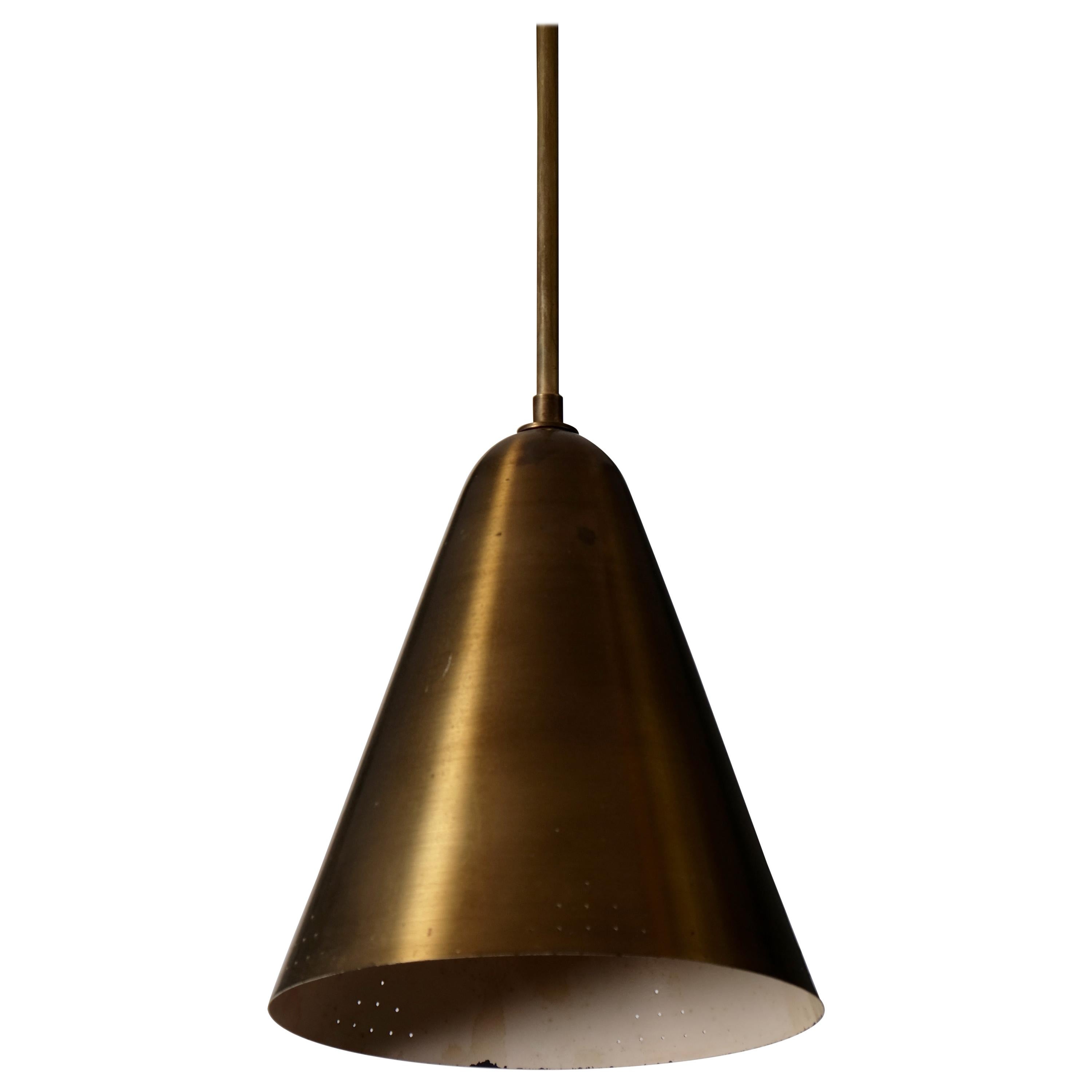 Rare Hans Bergström Brass Ceiling Lamp, 1950s
