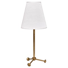 Rare Hans Bergström Brass Table Lamp, Model 732, Ateljé Lyktan, Sweden, 1940s