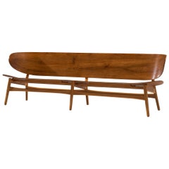 Rare Hans J. Wegner Bench FH 1935/4 in Walnut