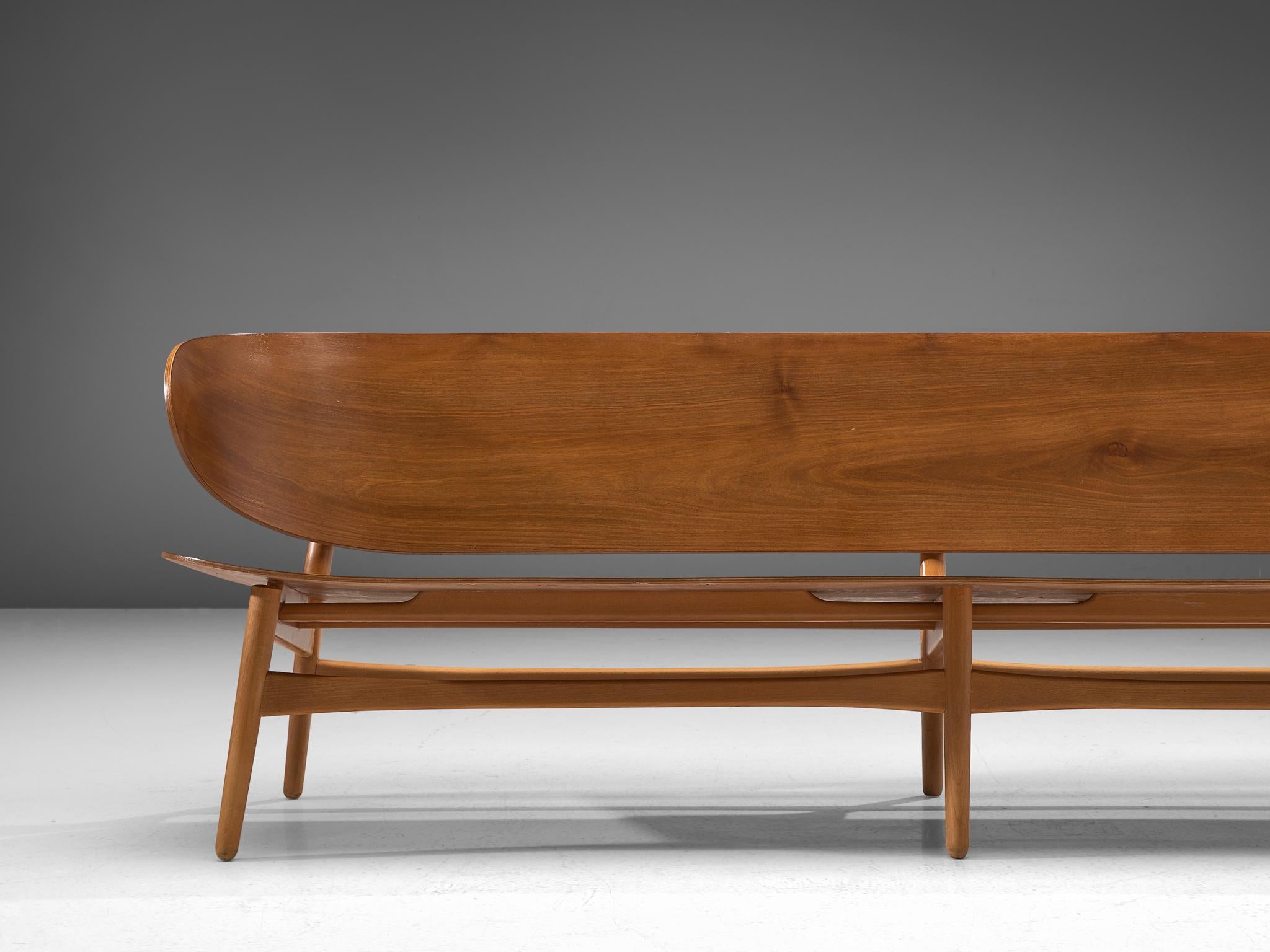 Rare Hans J. Wegner Bench Model 'FH 1935/4' in Walnut 2