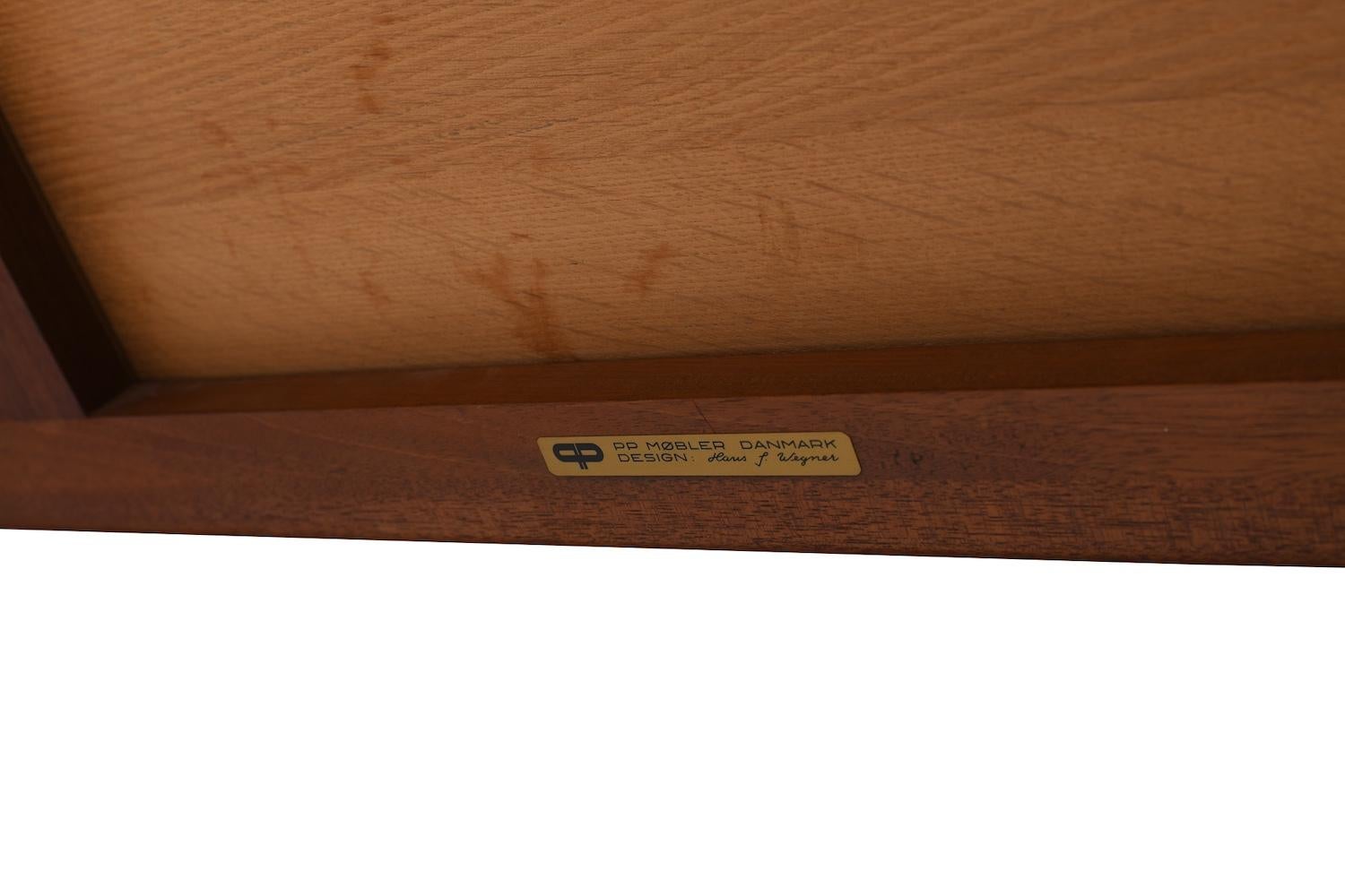 Rare Hans J. Wegner PP-312 Teak Desk 1960s. For Sale 9