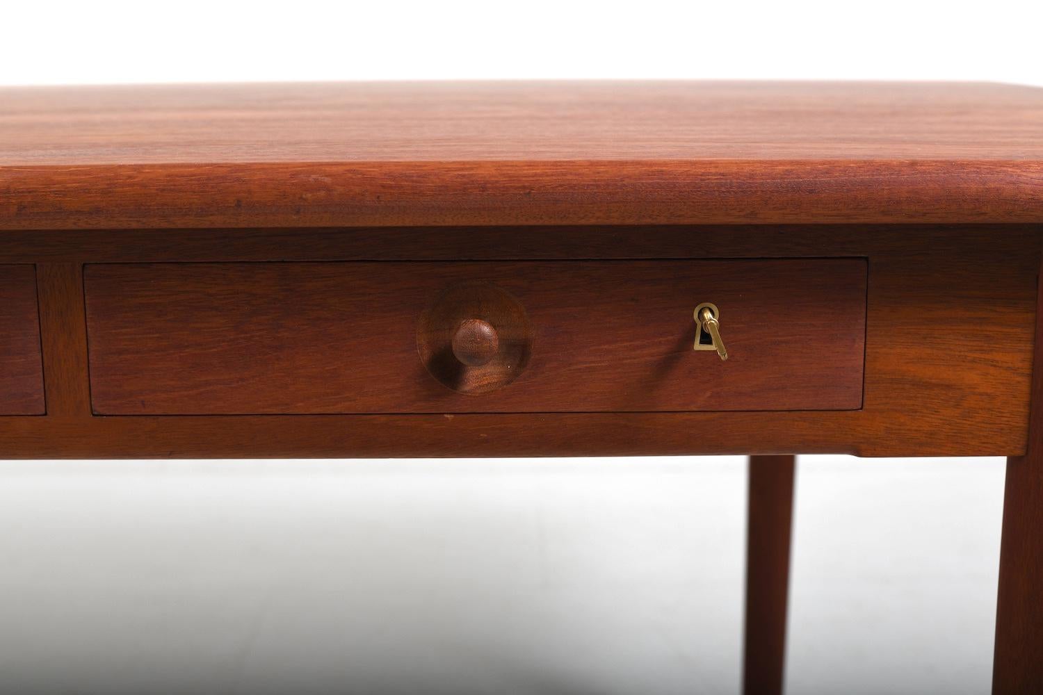 Danish Rare Hans J. Wegner PP-312 Teak Desk 1960s. For Sale