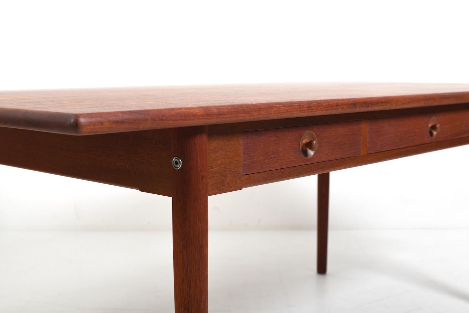 20th Century Rare Hans J. Wegner PP-312 Teak Desk 1960s. For Sale