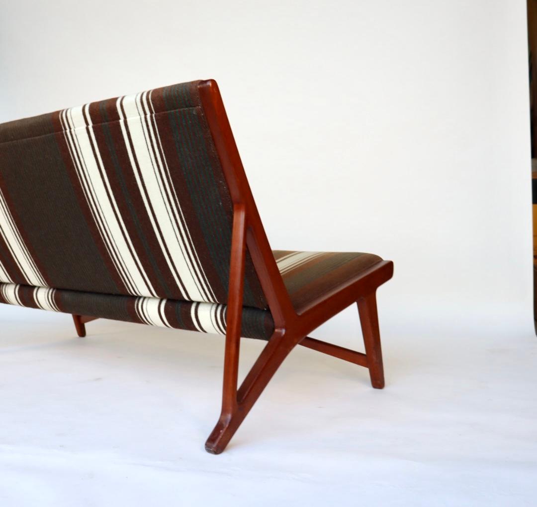 Rare Hans J. Wegner Settee For Johannes Hansen, Model JH 555 8