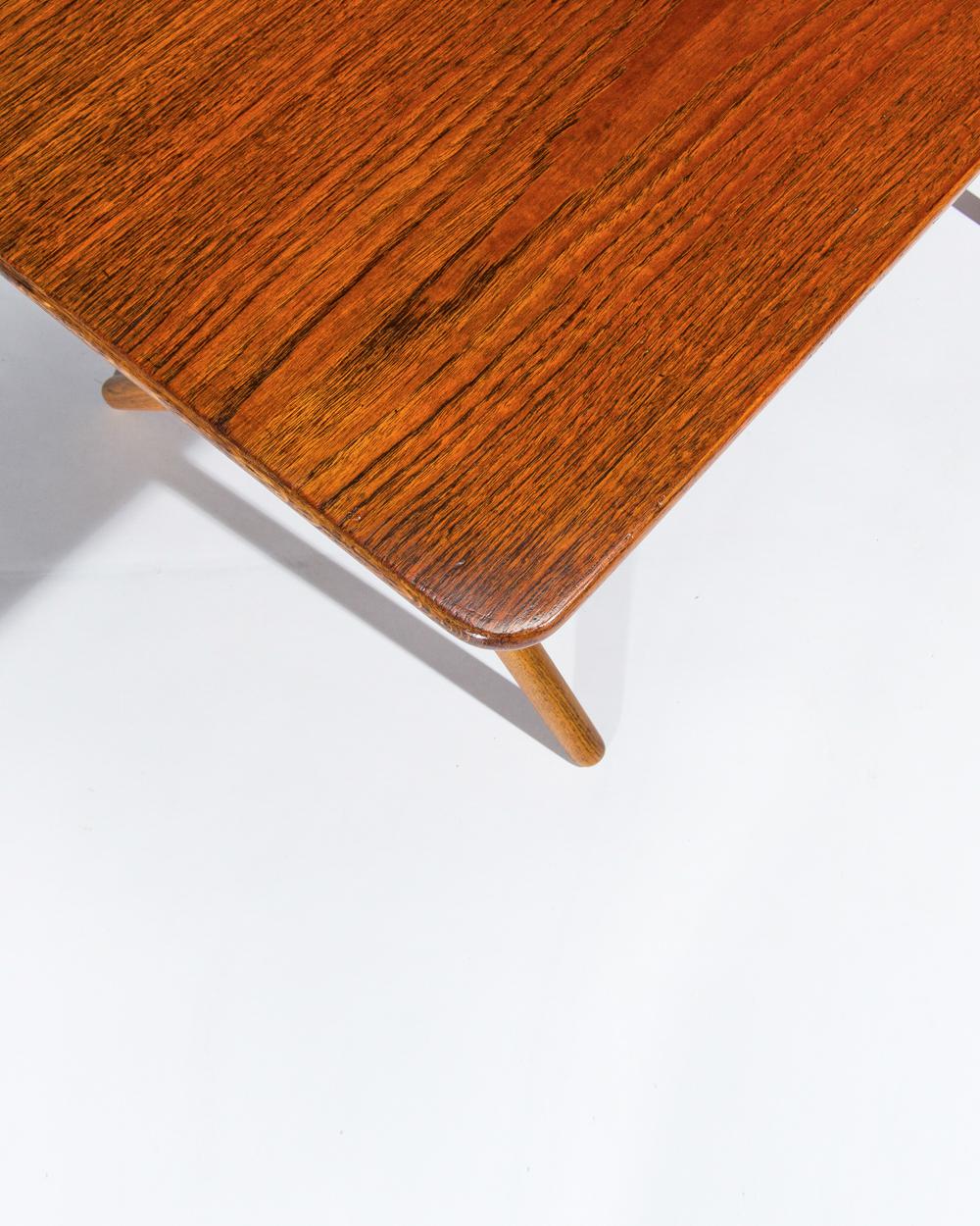 Mid-20th Century Rare Hans Wegner Coffee Table in Teak & Oak for Andreas Tuck X Frame, Danish 195 For Sale