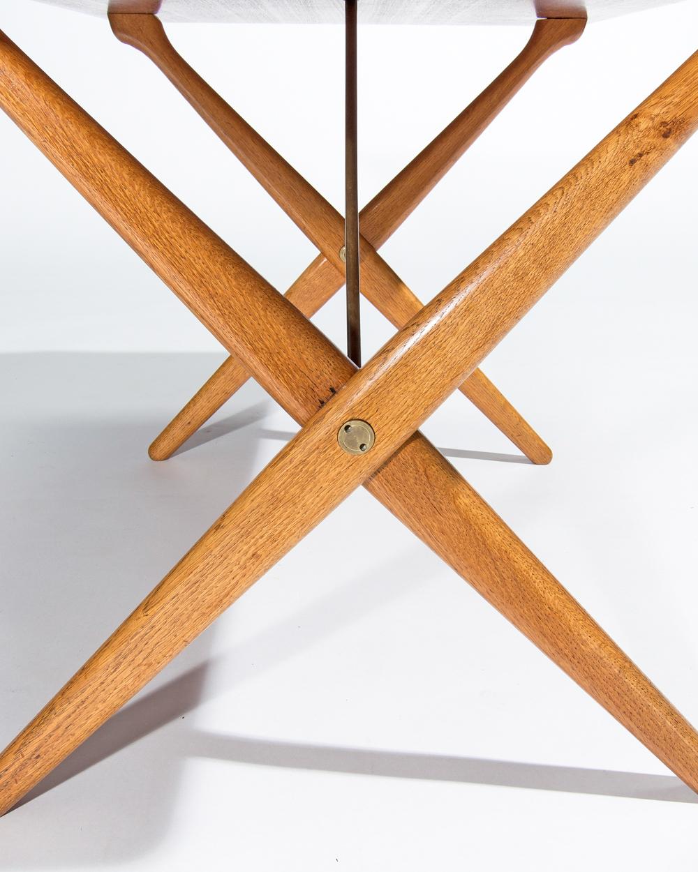 Brass Rare Hans Wegner Coffee Table in Teak & Oak for Andreas Tuck X Frame, Danish 195 For Sale
