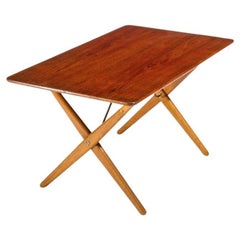 Seltener Hans Wegner Couchtisch aus Teakholz und Eiche für Andreas Tuck X Rahmen, Dänemark 195
