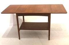 Rare Hans Wegner Teak and Oak Drop-Leaf Table by Andreas Tuck