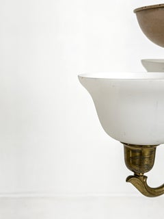Rare Harald Notini Böhlmarks Swedish Grace Three-Arm Chandelier in Brass