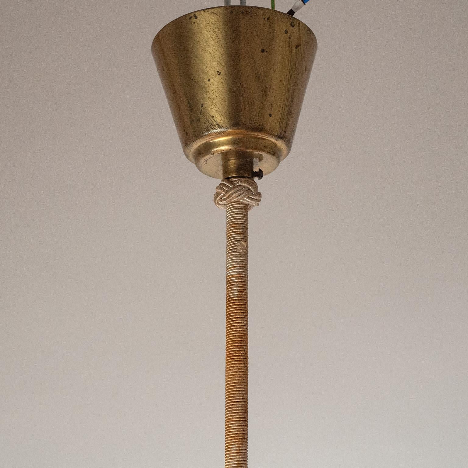 Mid-20th Century Rare Harald Notini Brass Chandelier, 1940s