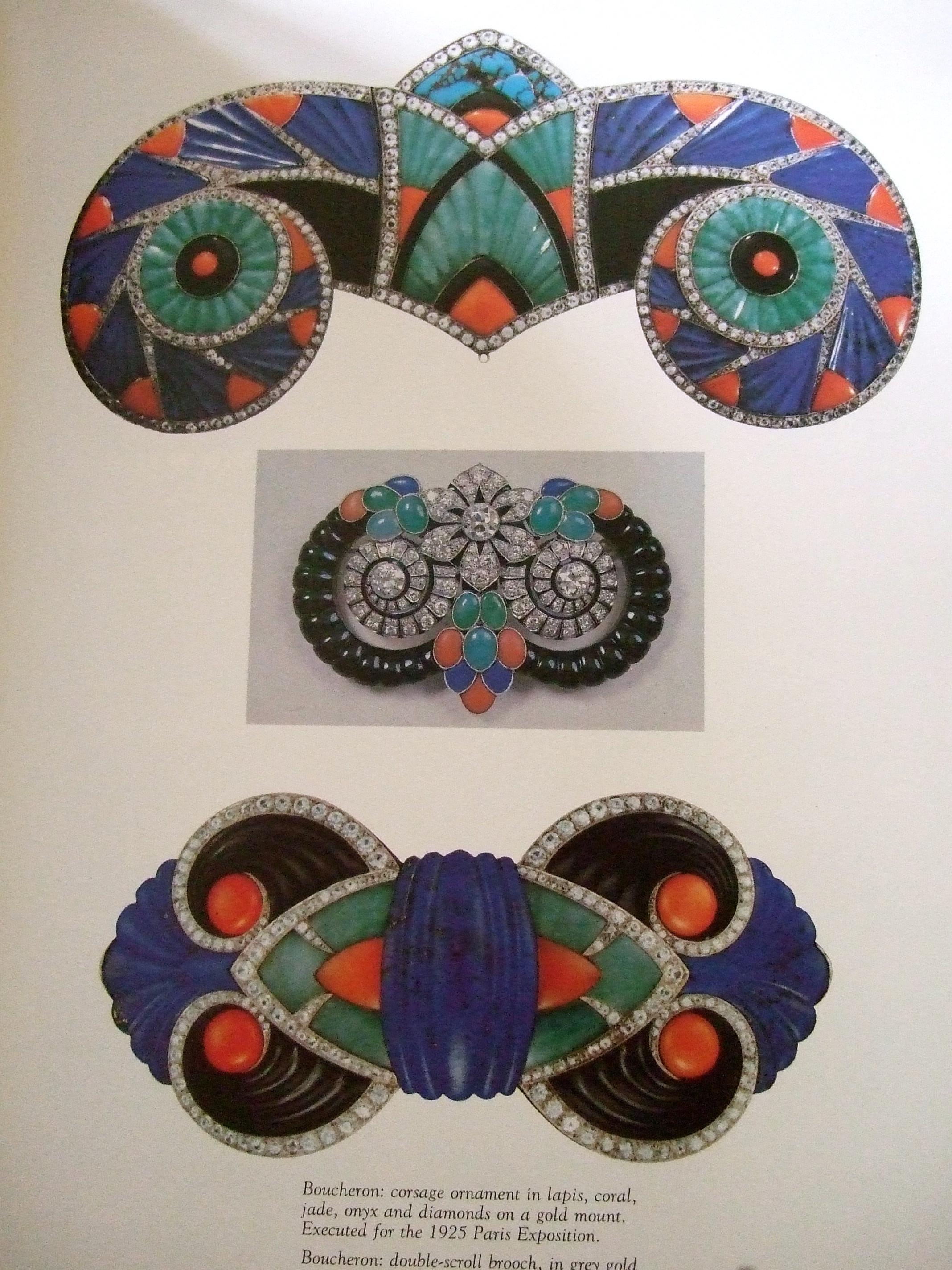 Rare Hard Cover Art Deco Jewelry Book from Rizzoli by Sylvie Raulet c 1984  In Good Condition For Sale In University City, MO