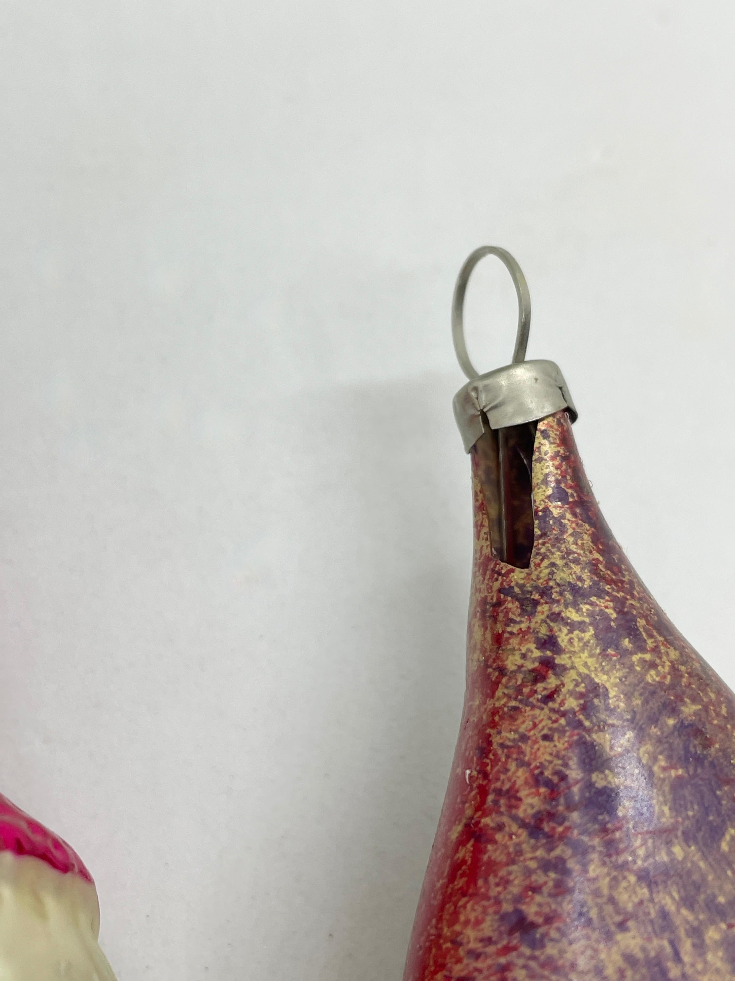 Rare Harlequin and Fish Christmas Ornament Vintage, German, 1930s In Good Condition In Nuernberg, DE