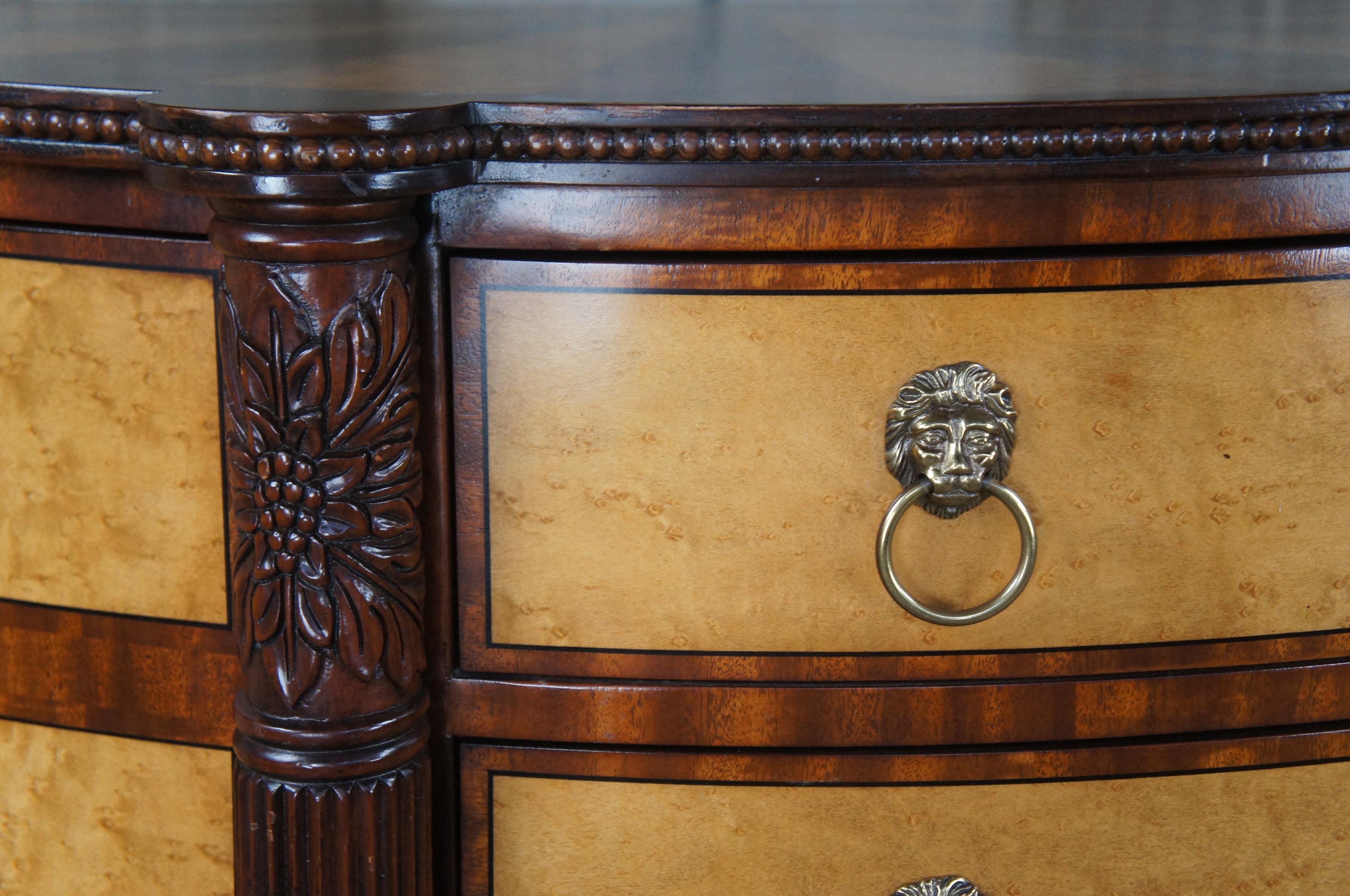 Rare Harold Ionson Seymour Federal Demilune Birdseye Commode Console Cabinet 2