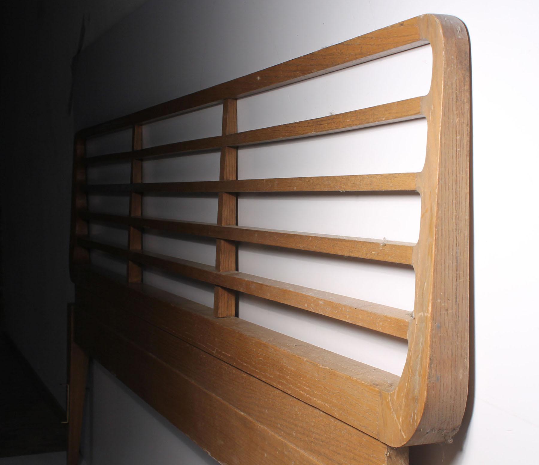 Mid-Century Modern Rare Harold Schwartz Headboard Bed for Romweber For Sale