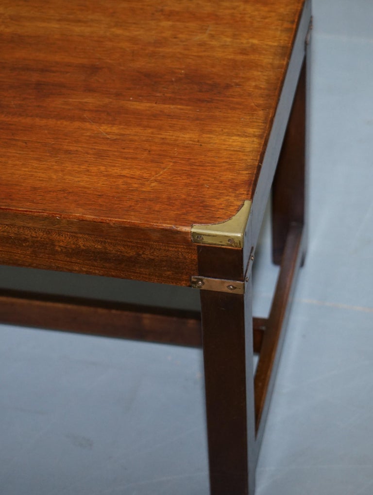 Rare Harrods London Mahogany Kennedy Furniture Military Campaign Coffee