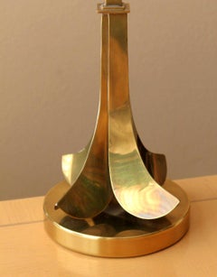 Rara lámpara de mesa HART Associates Mid Century Modern Brass Abstract Palm Celebrity