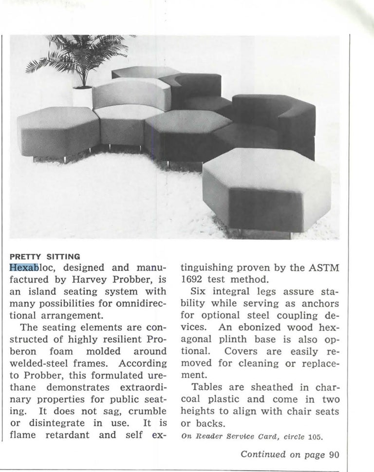 Rare Harvey Probber Hexabloc Island Seating Suite 7