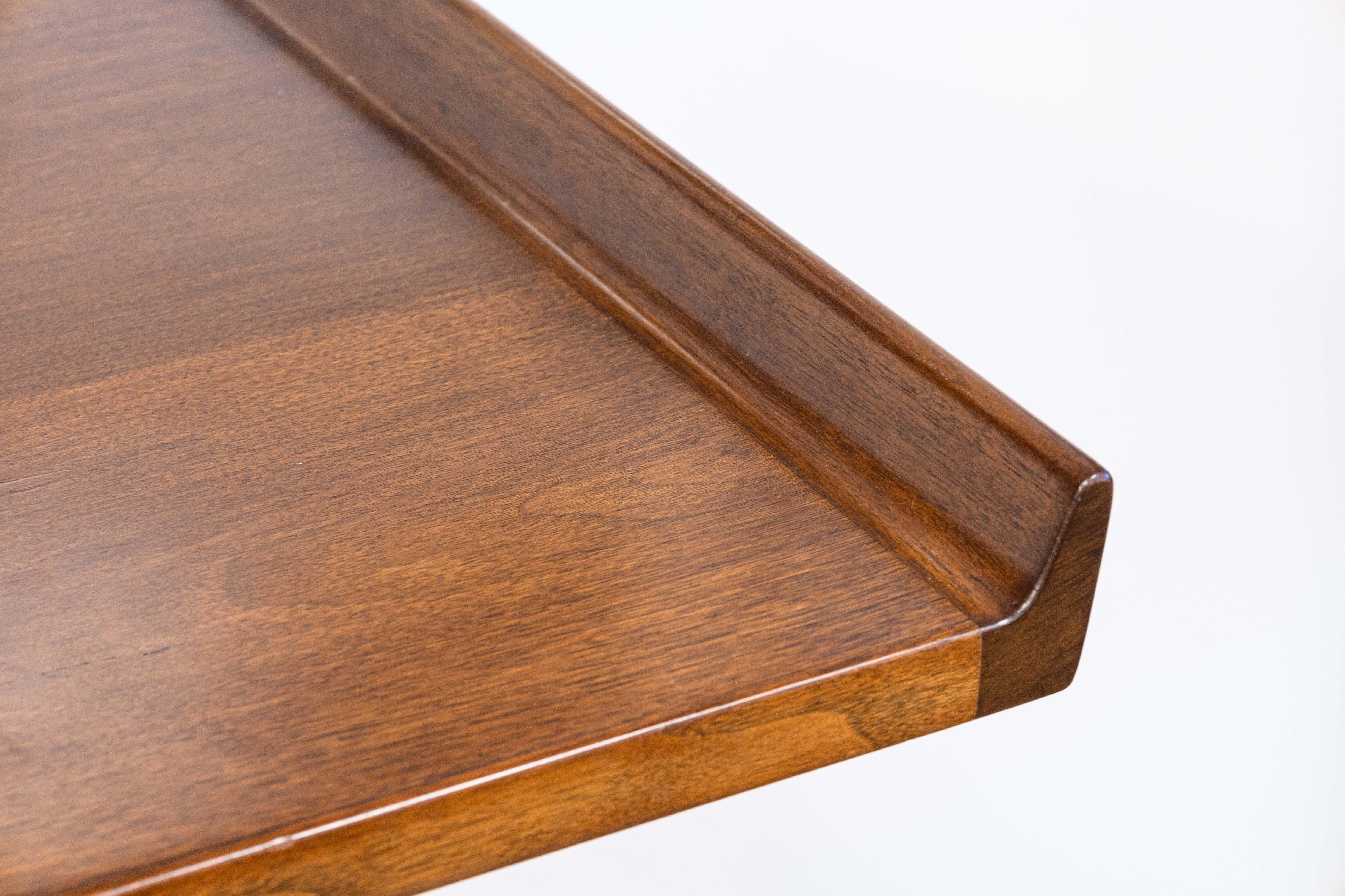 American Rare Harvey Probber Mid Century Modern Walnut and Chrome Executive Writing Desk