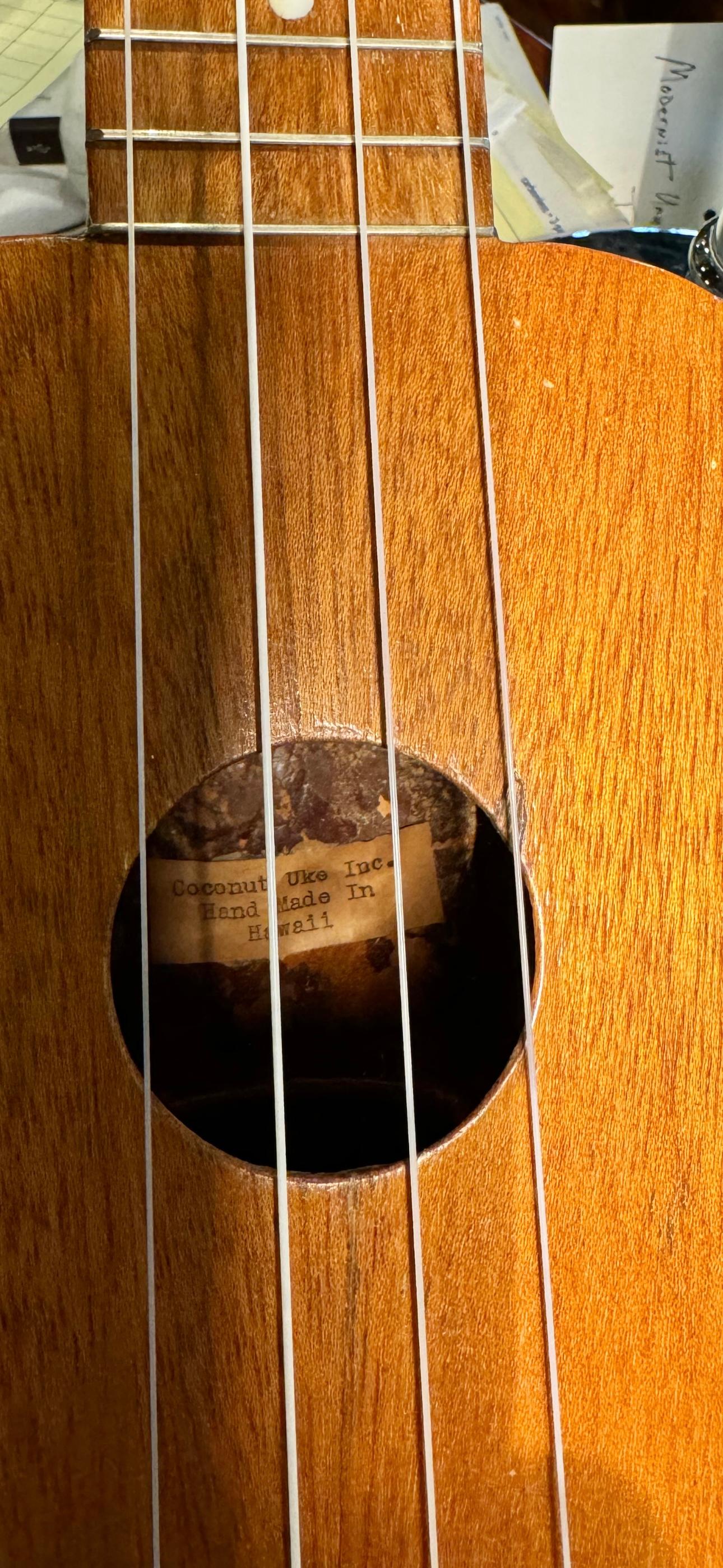 Rare Hawaiian Ukulele made by Coconut Uke Inc. Very Unusual  amazing tone/sound 5